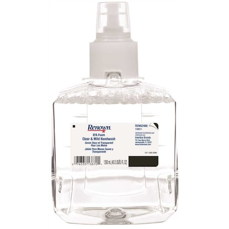 Renown 1,200 ml Clear and Mild EFA Foam Hand Soap REN02466